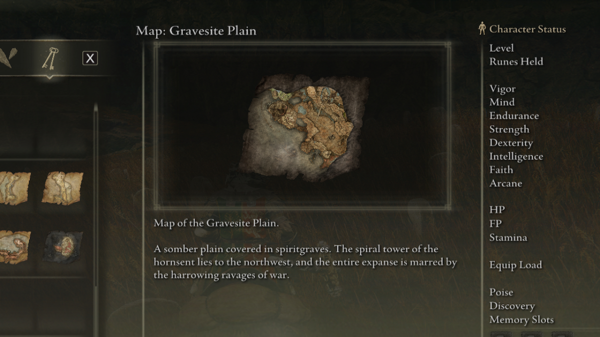 Elden Ring Shadow Of The Erdtree Graveyard Plain Map Fragment