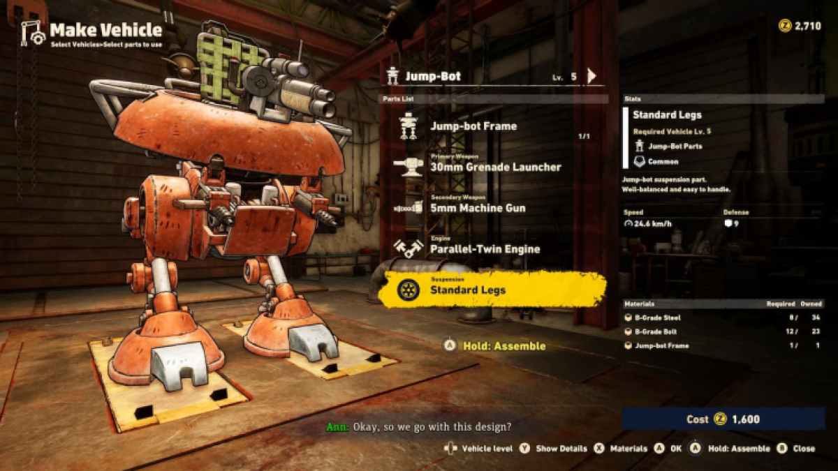Sand Land Jump Bot Building
