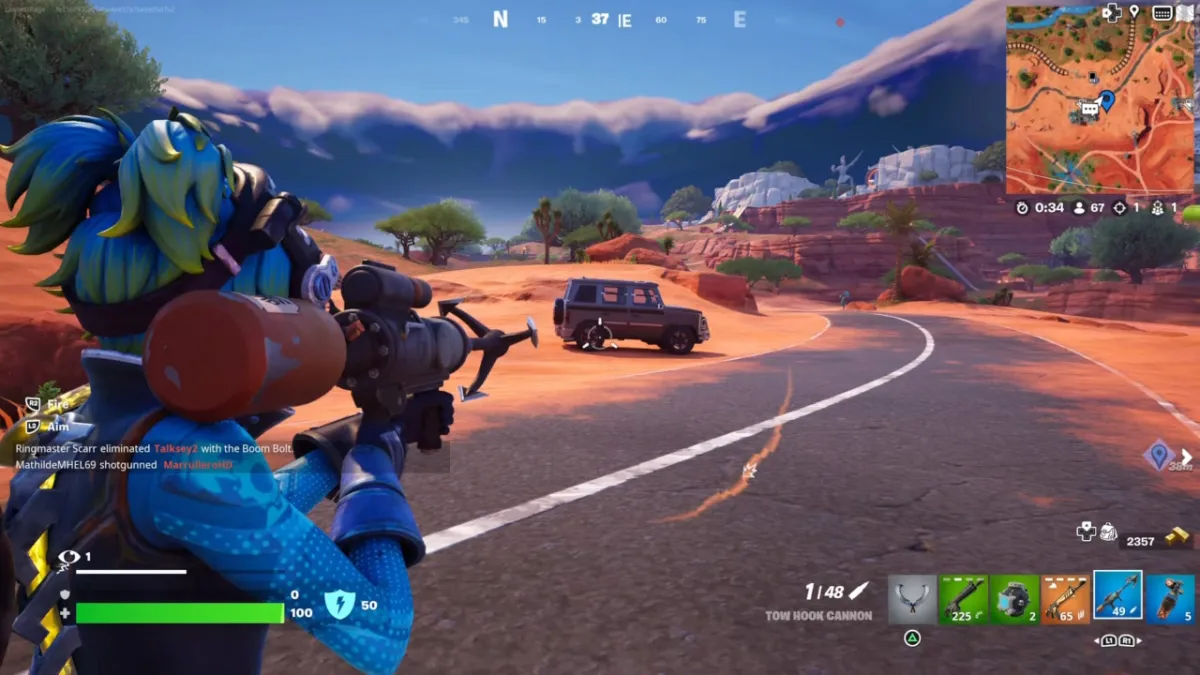 How to get and use the Tow Hook Cannon in Fortnite